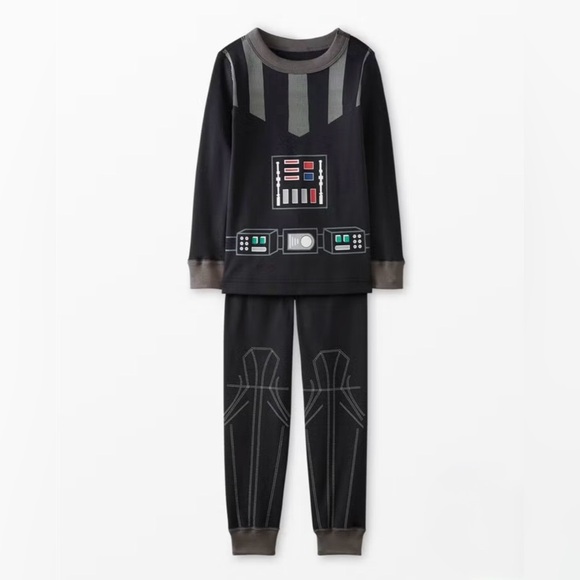 Hanna Andersson Darth Vader Long John Pajama Set Costume Size 8 (130 cm) - Picture 1 of 4